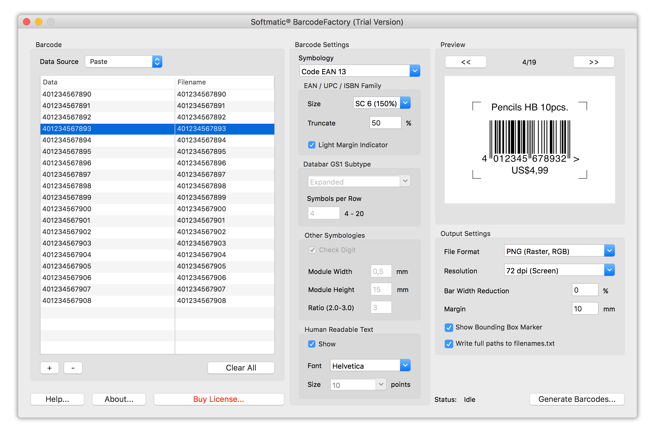 batch barcode generator for mac & pc, serial barcode maker