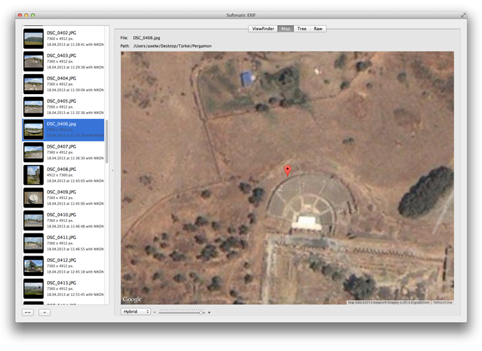 EXIF Viewer GPS Map