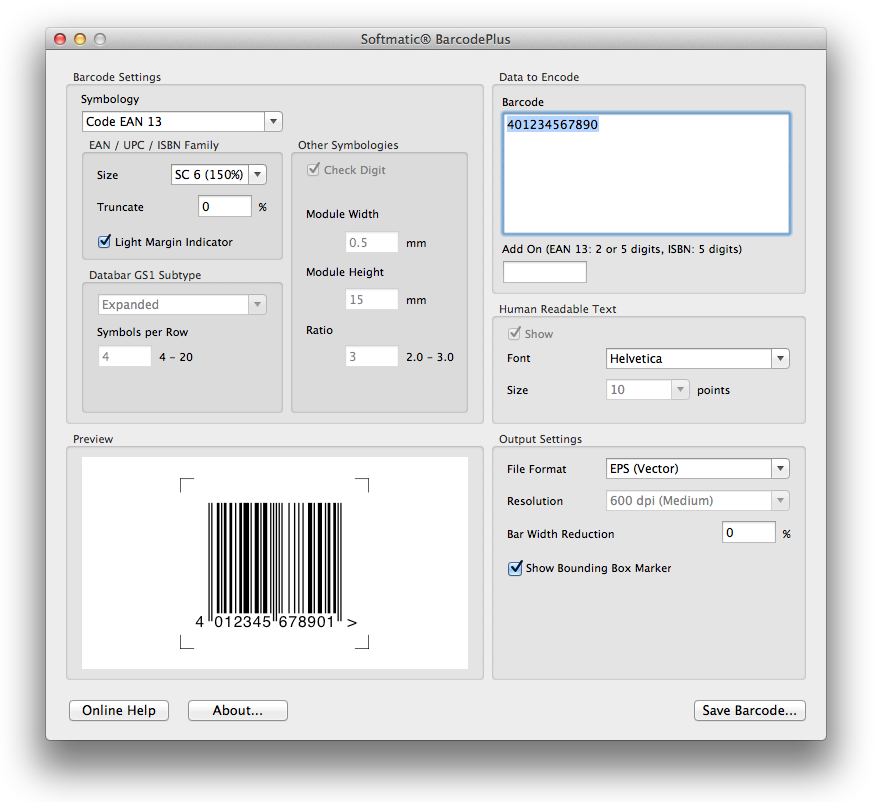 Mac Barcode Software Barcode Generators Softmatic