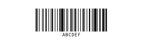 Example Barcode Code 128 A (control characters)