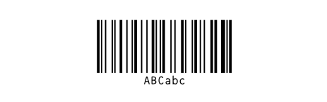 Example Barcode Code 128 B (alphanumeric)