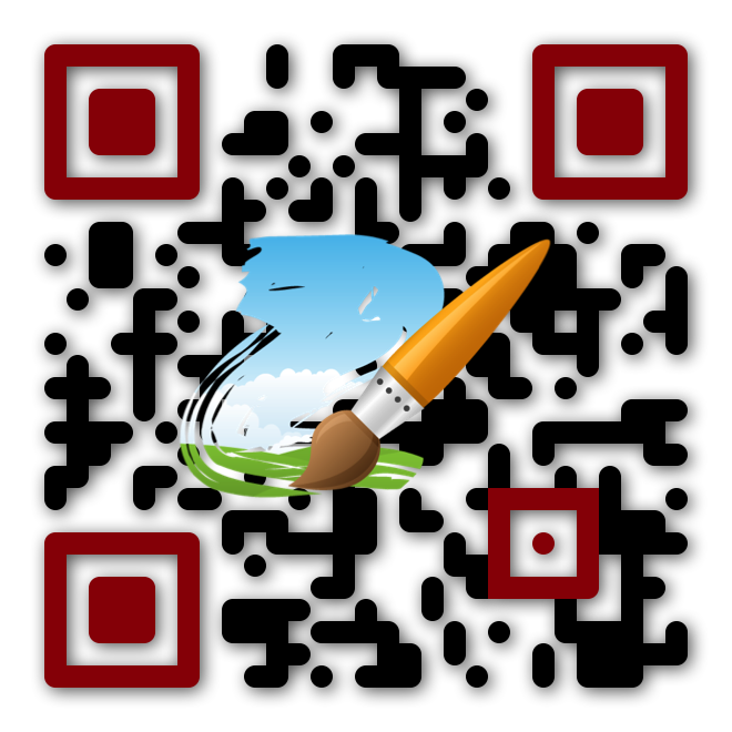 QR Code with paint logo