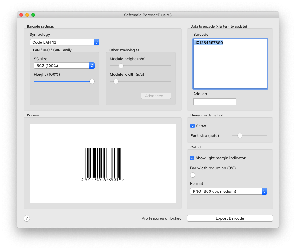 Mac Barcode Generator How to use