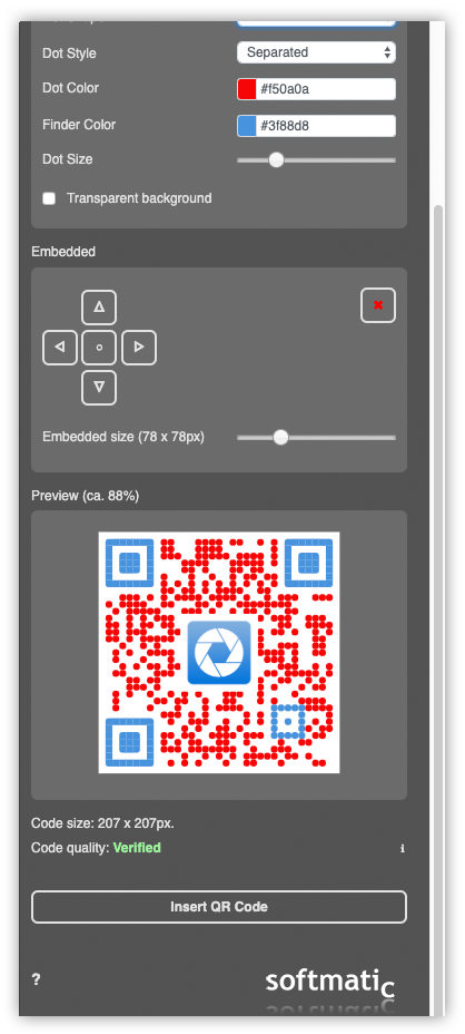 Embed image in QR code in Photoshop